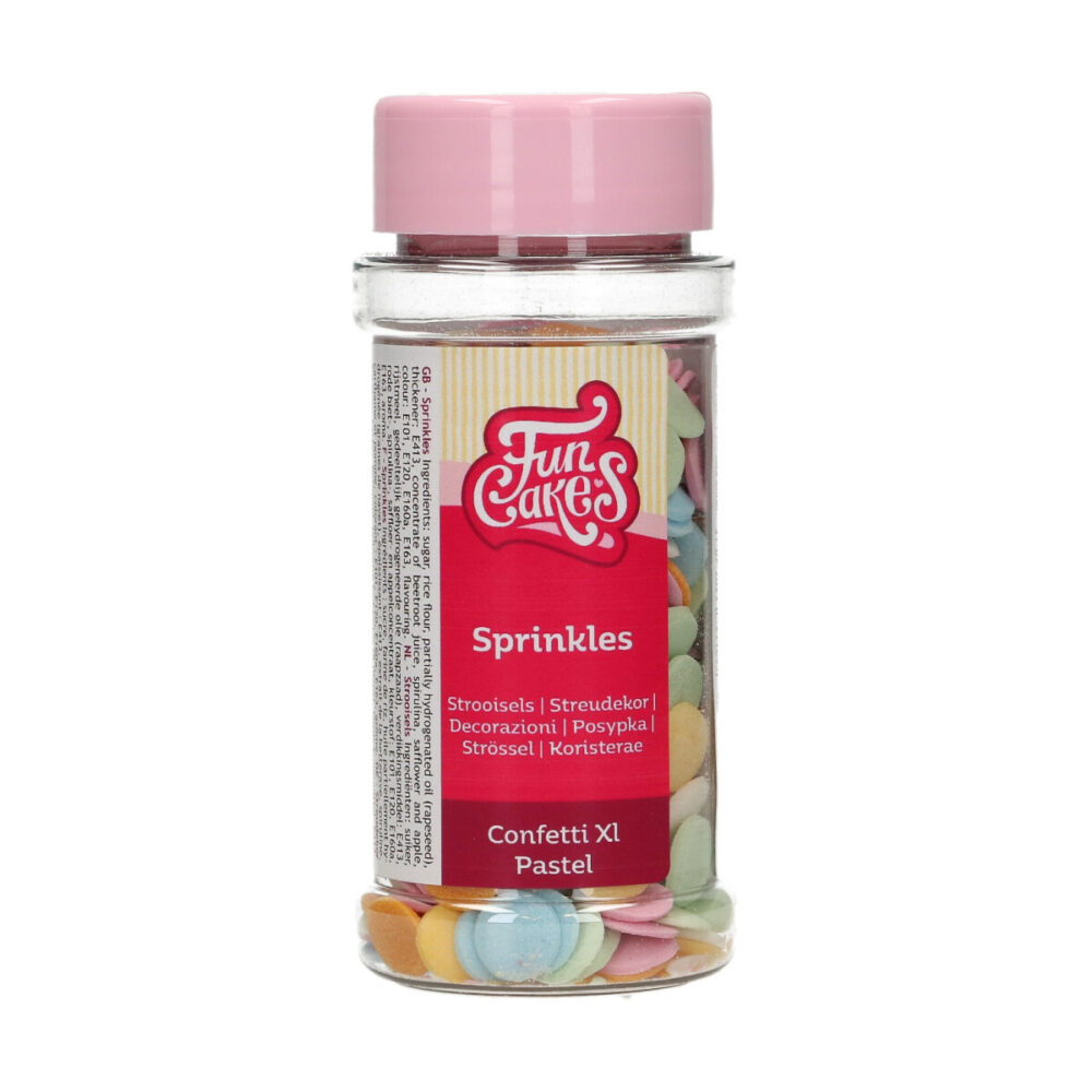 F52020 FunCakes Confetti XL Pastel 55g Confetti XL Pastel
