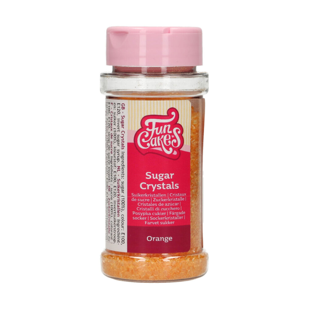 F52130 FunCakes Sugar Crystals Orange 80g Suikerkristallen Oranje