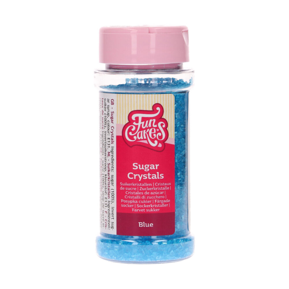 F52150 FunCakes Sugar Crystals Blue 80g Suikerkristallen Blauw