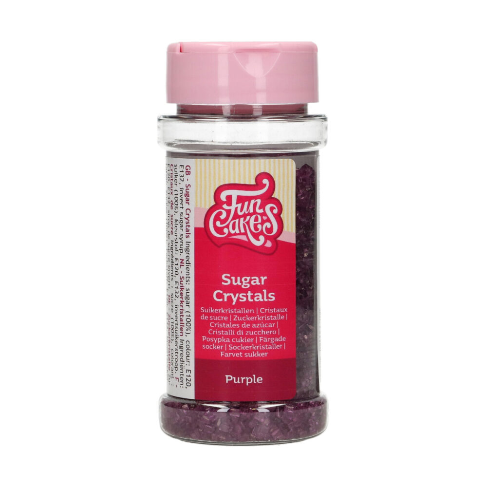 F52160 FunCakes Sugar Crystals Purple 80g Sugar Crystals Purple