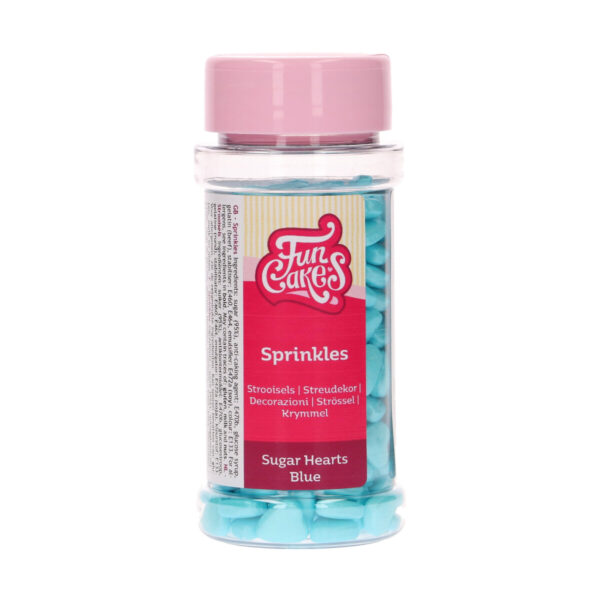 F52200 FunCakes Sugar Hearts Blue 80g