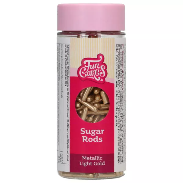 Metallic Sugar Rods XL Licht Goud
