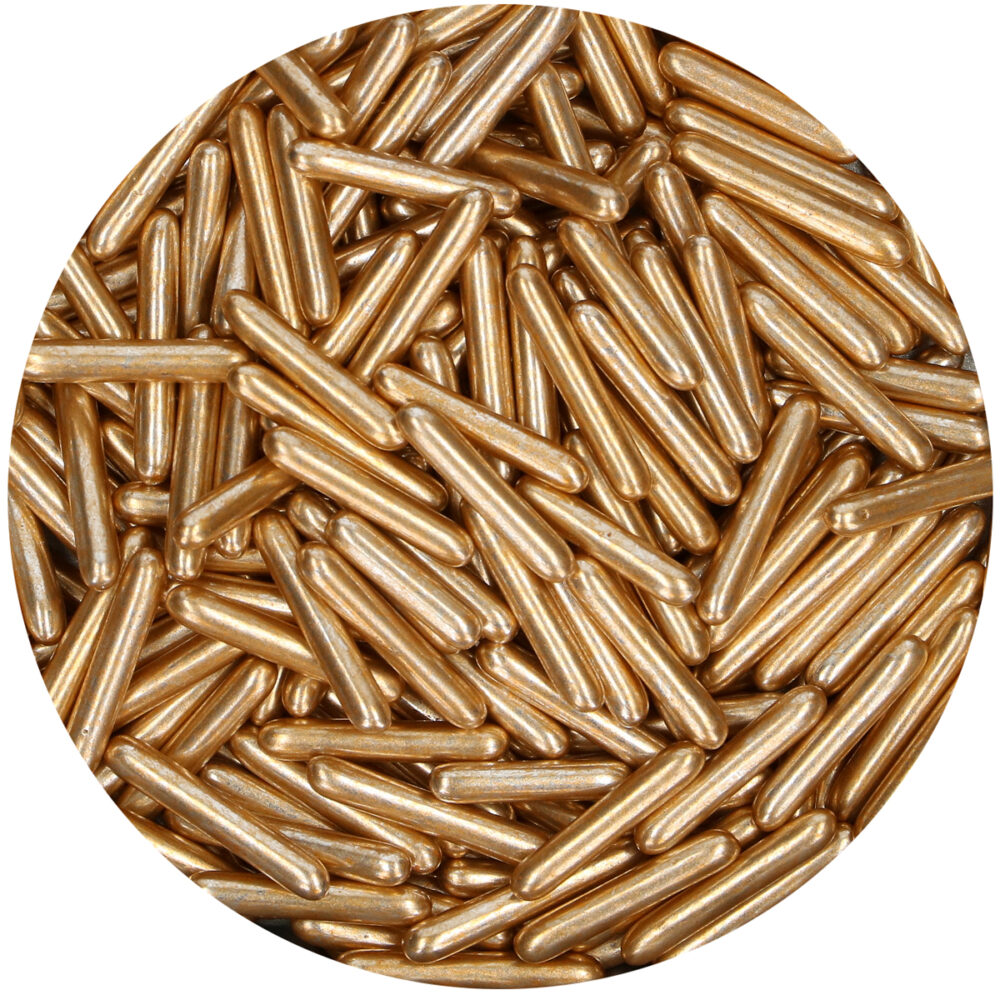 F52600 FunCakes Sugar Rods XL Metallic Light Gold