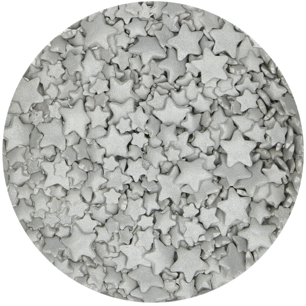 F52625 FunCakes Silver Stars Mix Sprinkles