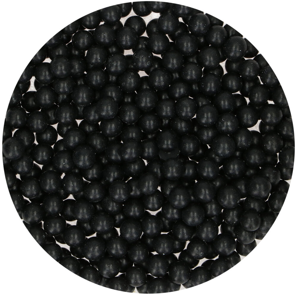 F52910 FunCakes Sugar Pearl Large Black 80g Sprinkles