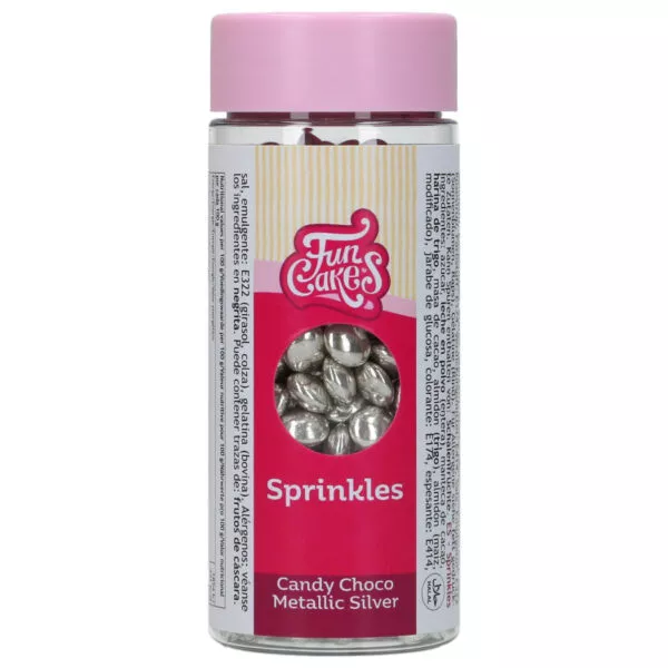 Schoko Linsen Metallic Silber