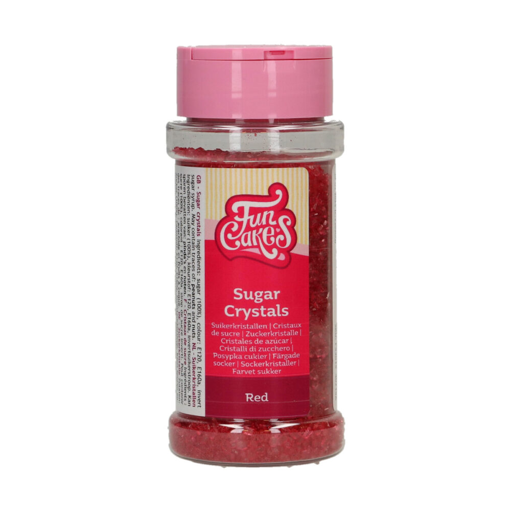 F53015 FunCakes Sugar Crystals Red Suikerkristallen Rood