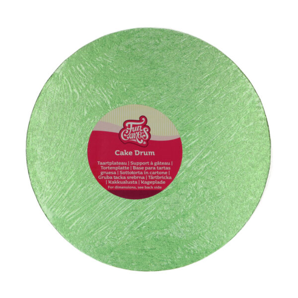 F80865 FunCakes Cake Drum Round 25cm Pale Green