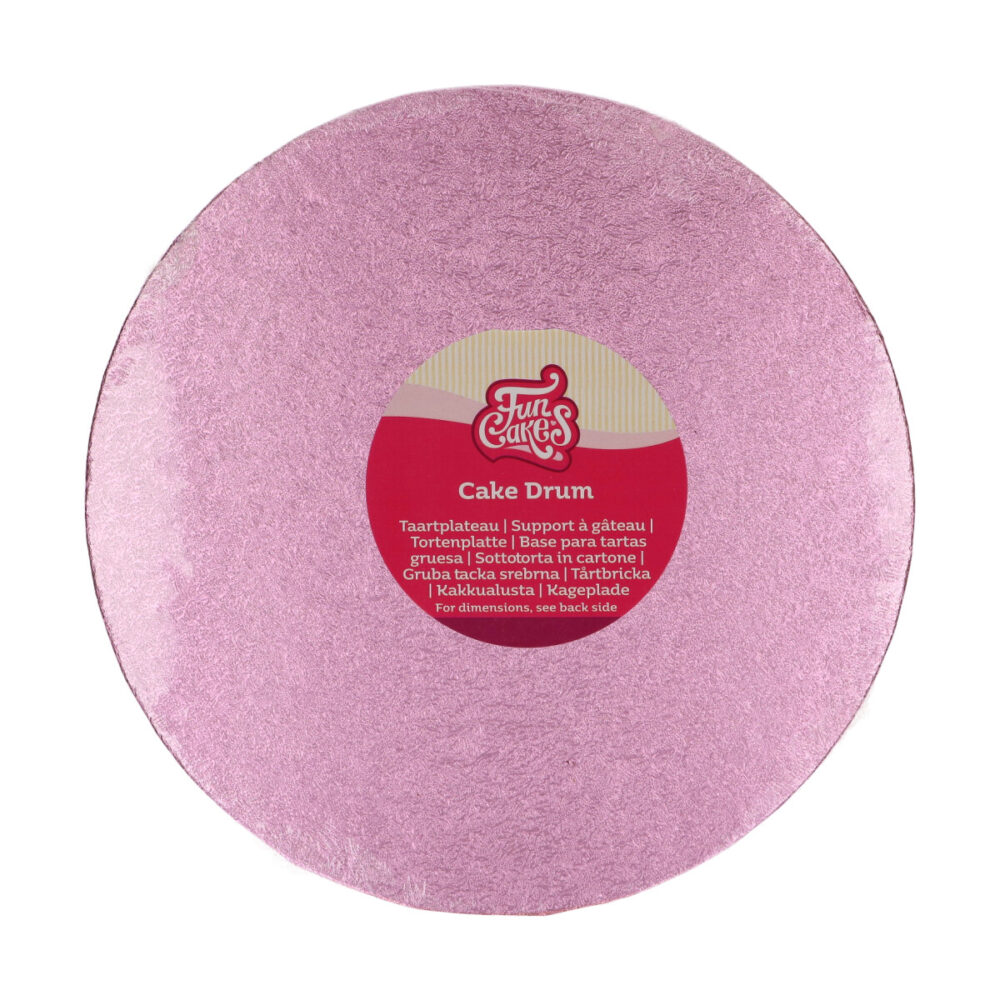 F80880 FunCakes Cake Drum Round 25cm Pink Cake Drum Rond Roze