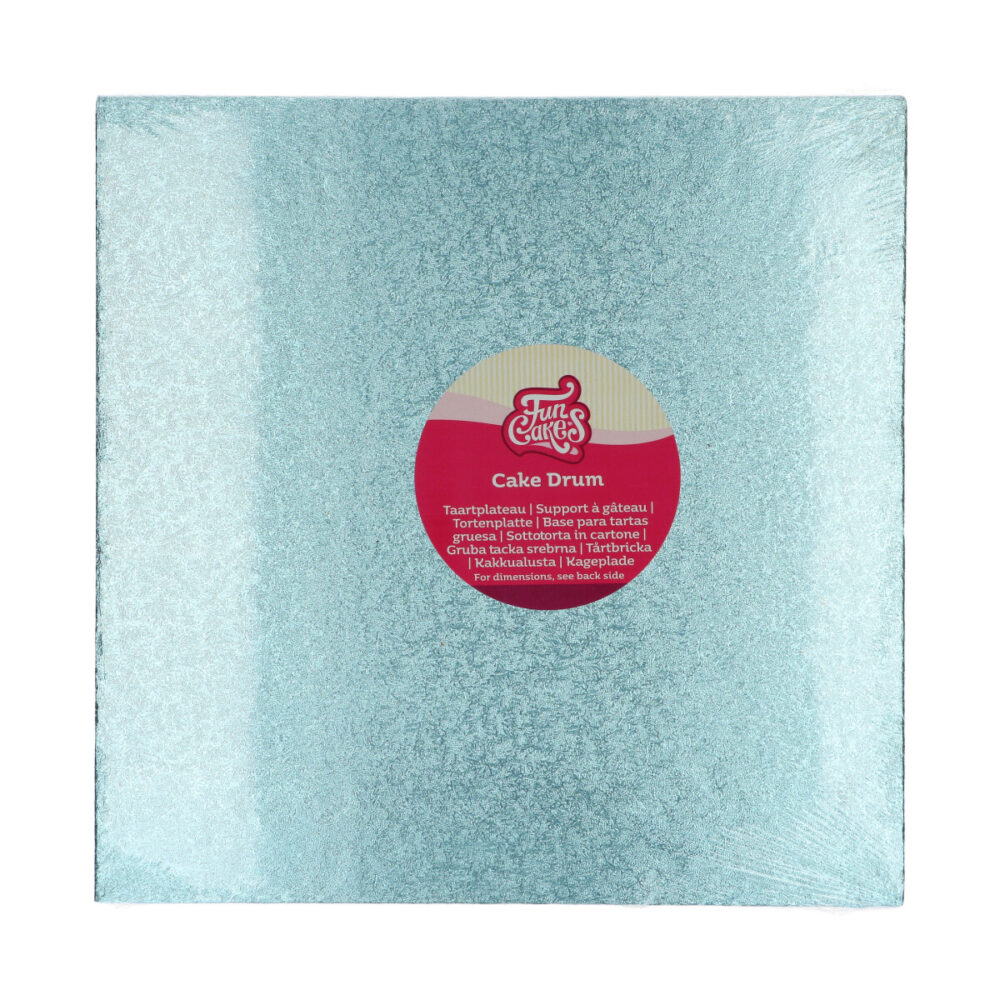 F81025 FunCakes Cake Drum Square 30,5cm Baby Blue Cake Drum Vierkant Baby Blauw