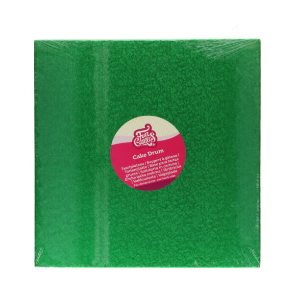 F81040 FunCakes Cake Drum Square 30,5cm Green