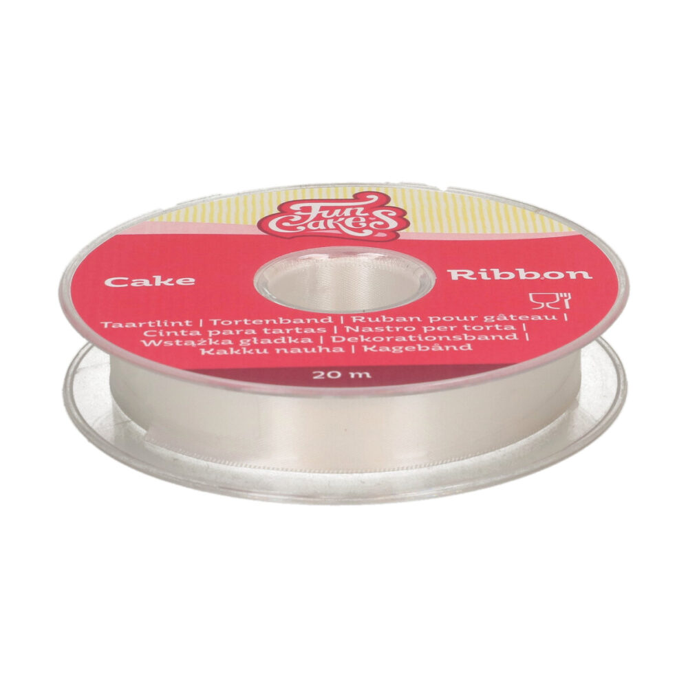 F83260 FunCakes Cake Ribbon Ivory Taartlint Ivoor