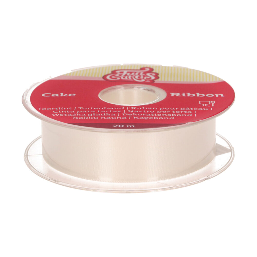 F83265 FunCakes Cake Ribbon Ivory 25mmx20m