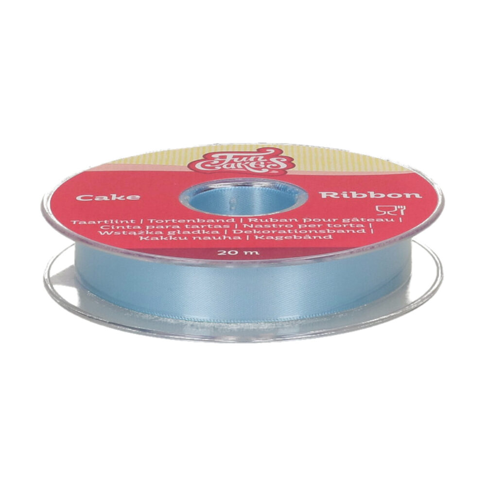 F83270 FunCakes Cake Ribbon Ice Blue 15mmx20m Cake Ribbon Blue