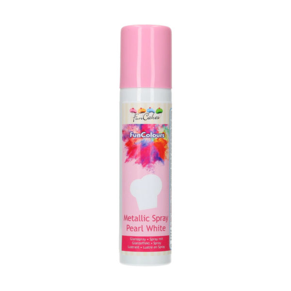 FC52530 FunCakes Metallic Spray Pearl White 3