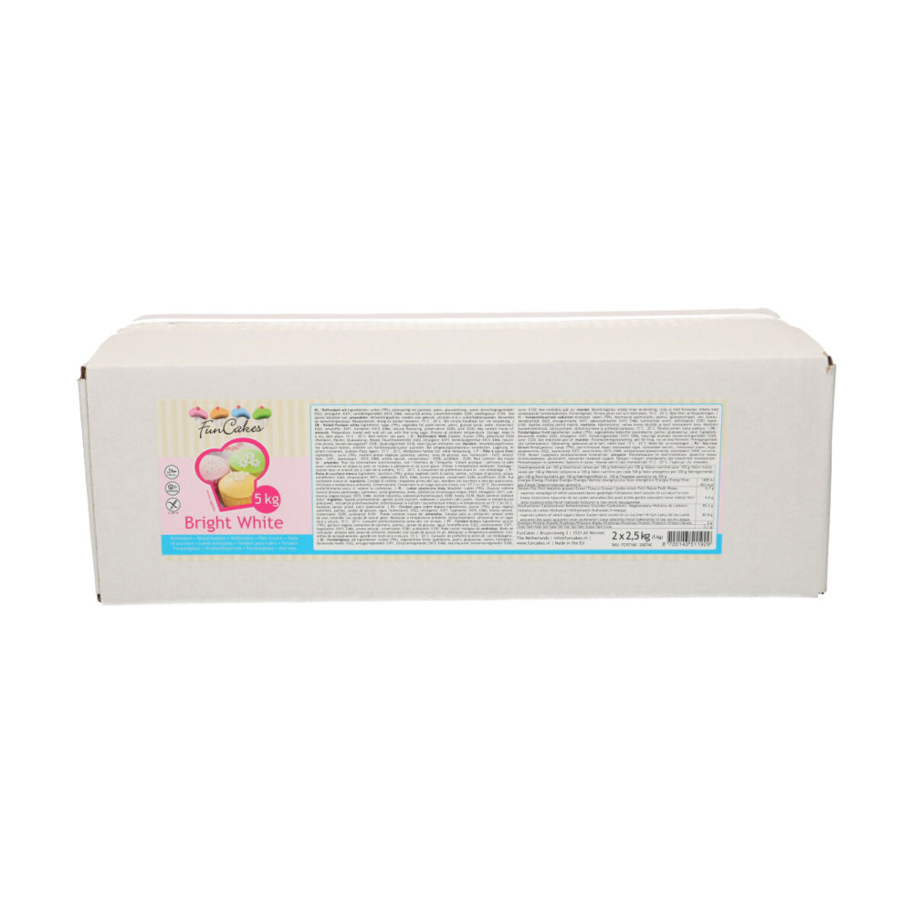 FC97160 FunCakes Fondant Bright White 2x2.5kg