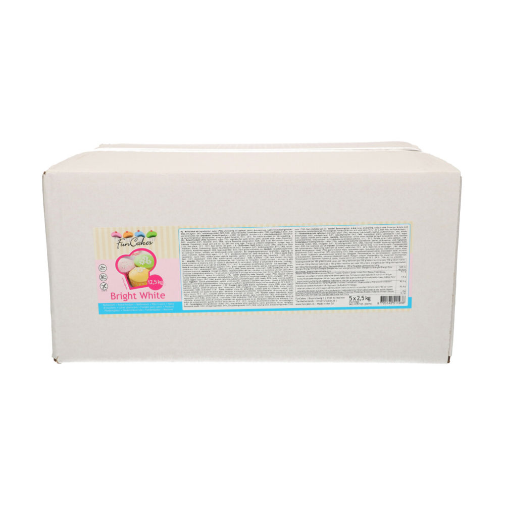 FC97165 FunCakes Fondant Bright White 5x2,5kg