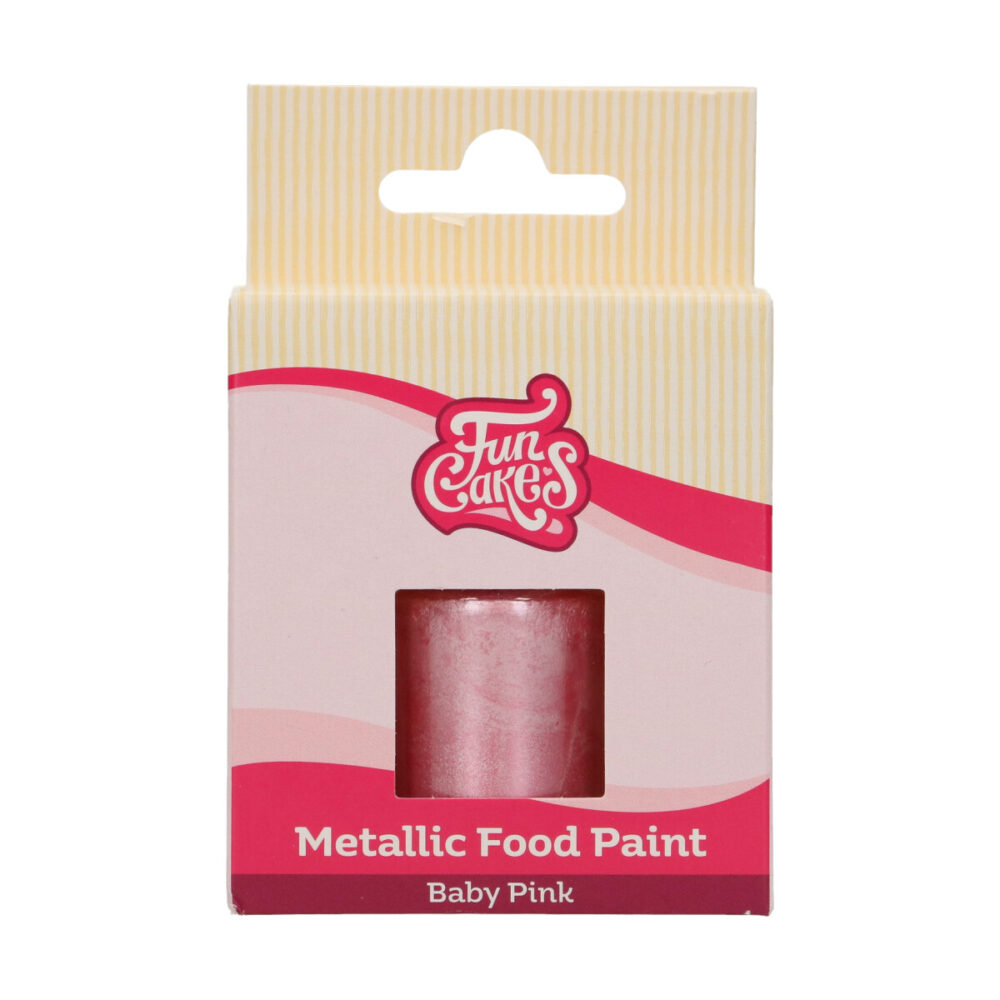 F45130 FunCakes Metallic Food Paint Baby Pink Metallic Food Paint Babyroze