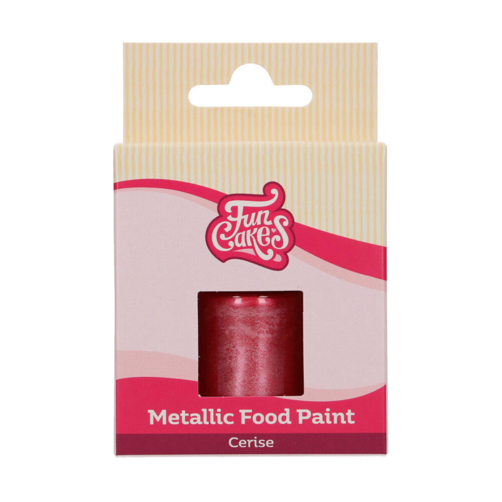 F45135 FunCakes Metallic Food Paint Cerise Metallic Food Paint Cerise