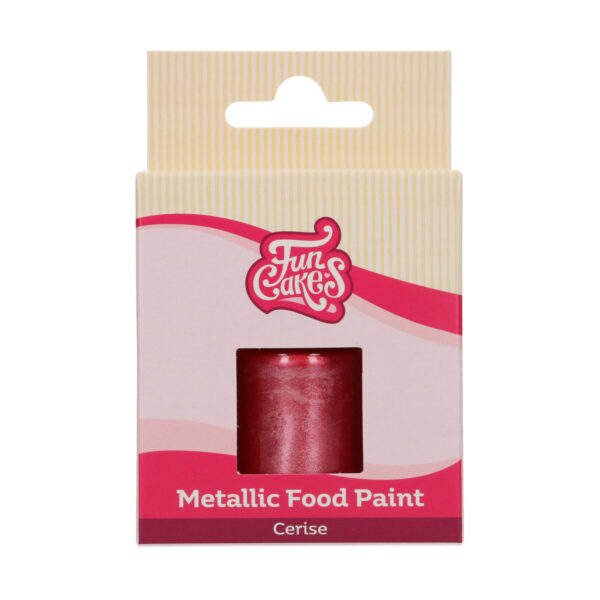 F45135 FunCakes Metallic Food Paint Cerise