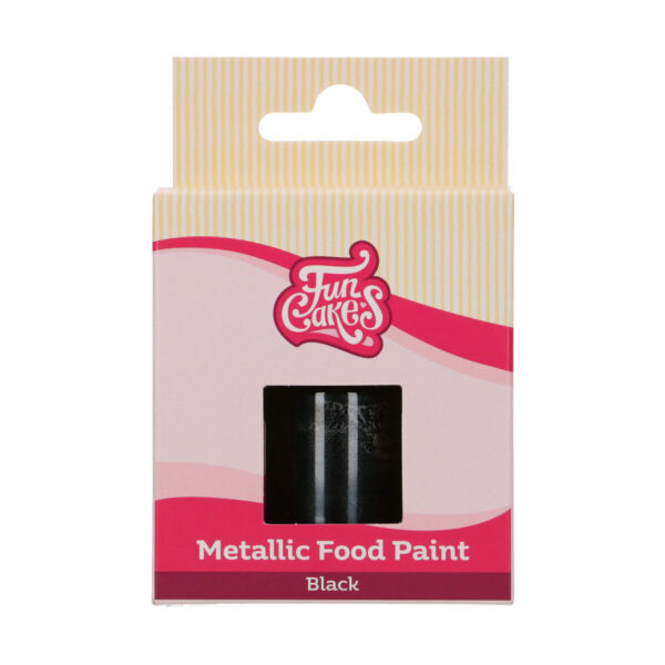 F45160 FunCakes Metallic Food Paint Black
