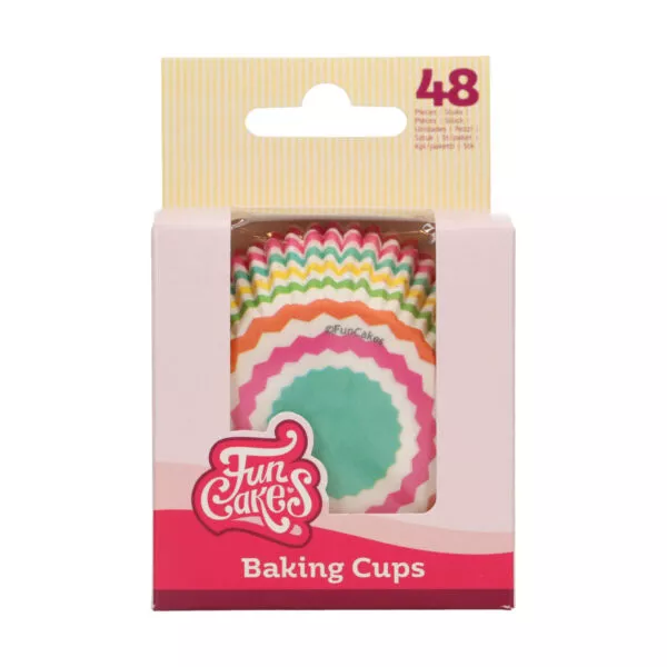 Baking Cups Colourful Chevron
