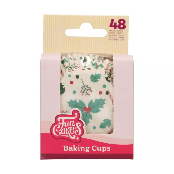 Baking Cups Holly Leaf