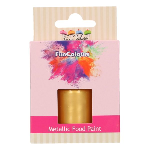 FC50350 FunCakes FunColours Metallic Food Paint Gold FunCakes FunColours Metallic Food Paint Gold