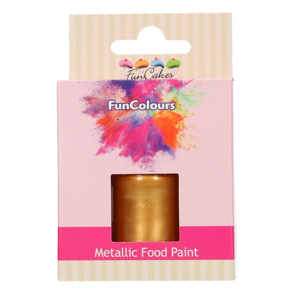 FC50354 FunCakes FunColours Metallic Food Paint Dark Gold FunCakes FunColours Metallic Food Paint Dark Gold