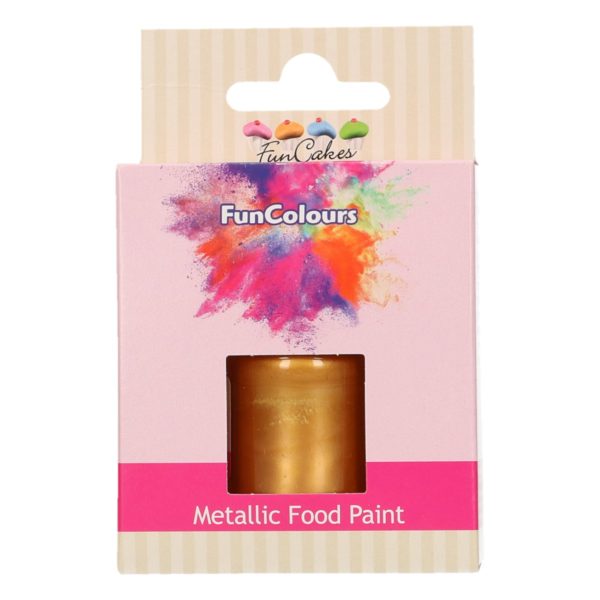 FC50354 FunCakes FunColours Metallic Food Paint Dark Gold FunCakes FunColours Metallic Food Paint Dark Gold