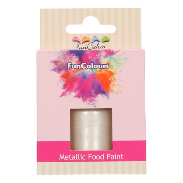 FC50358 FunCakes FunColours Metallic Food Paint Pearl White FunCakes FunColours Metallic Food Paint Pearl white