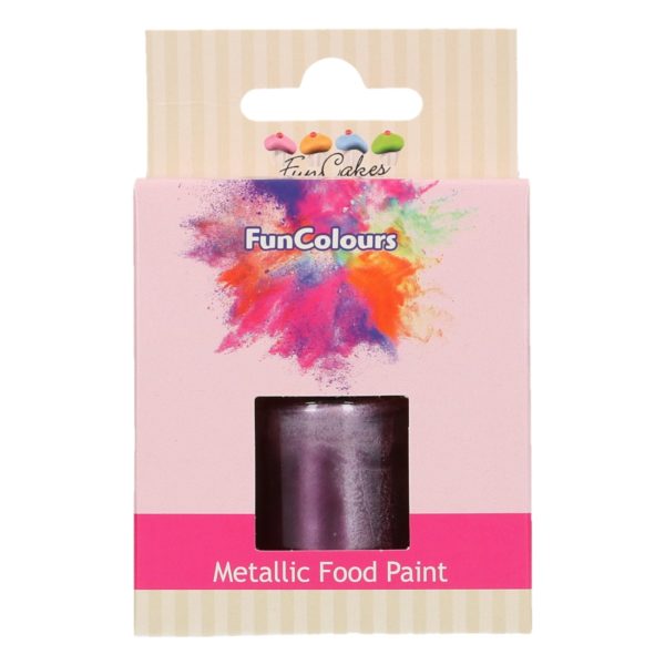 FC50368 FunCakes FunColours Metallic Food Paint Purple FunCakes FunColours Metallic Food Paint Purple