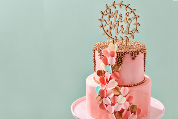Coral Wedding Cake1