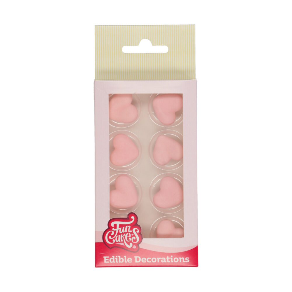 F50200 FunCakes Edible Decorations Hearts Pink Suikerdecoratie Hart Roze