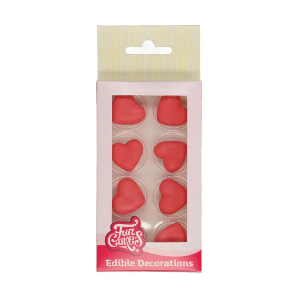 Sugar Decorations Heart Red - FunCakes