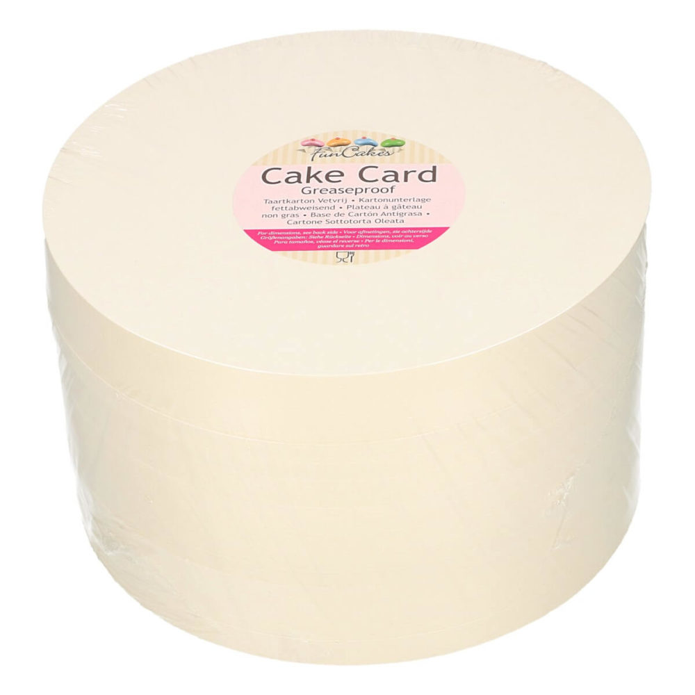 FC2816RD 250 FunCakes Cake Card Greaseproof Round 16cm Pk250