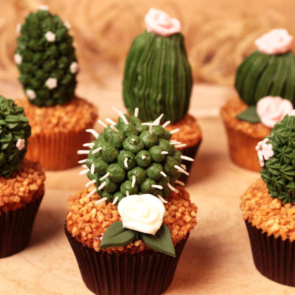 Cactus cupcakes