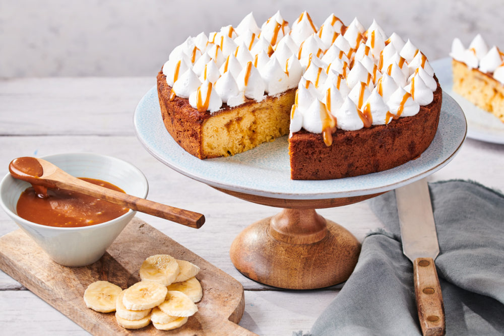 Banoffee Cake Banoffee cake with caramel drizzle