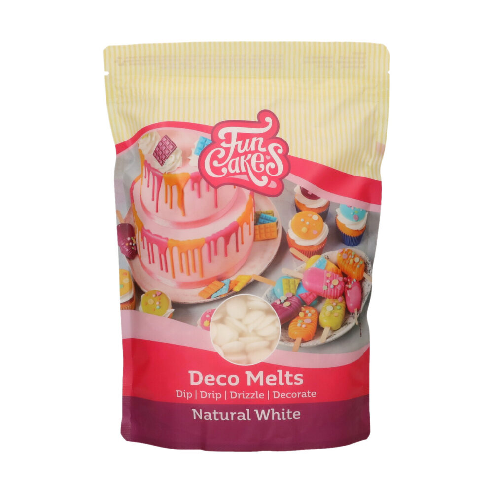 F25200 FunCakes Deco Melts Natural White No E171 1kg B Deco Melts Natuurlijk Wit