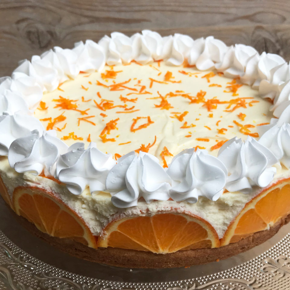 Orange bavarois cake