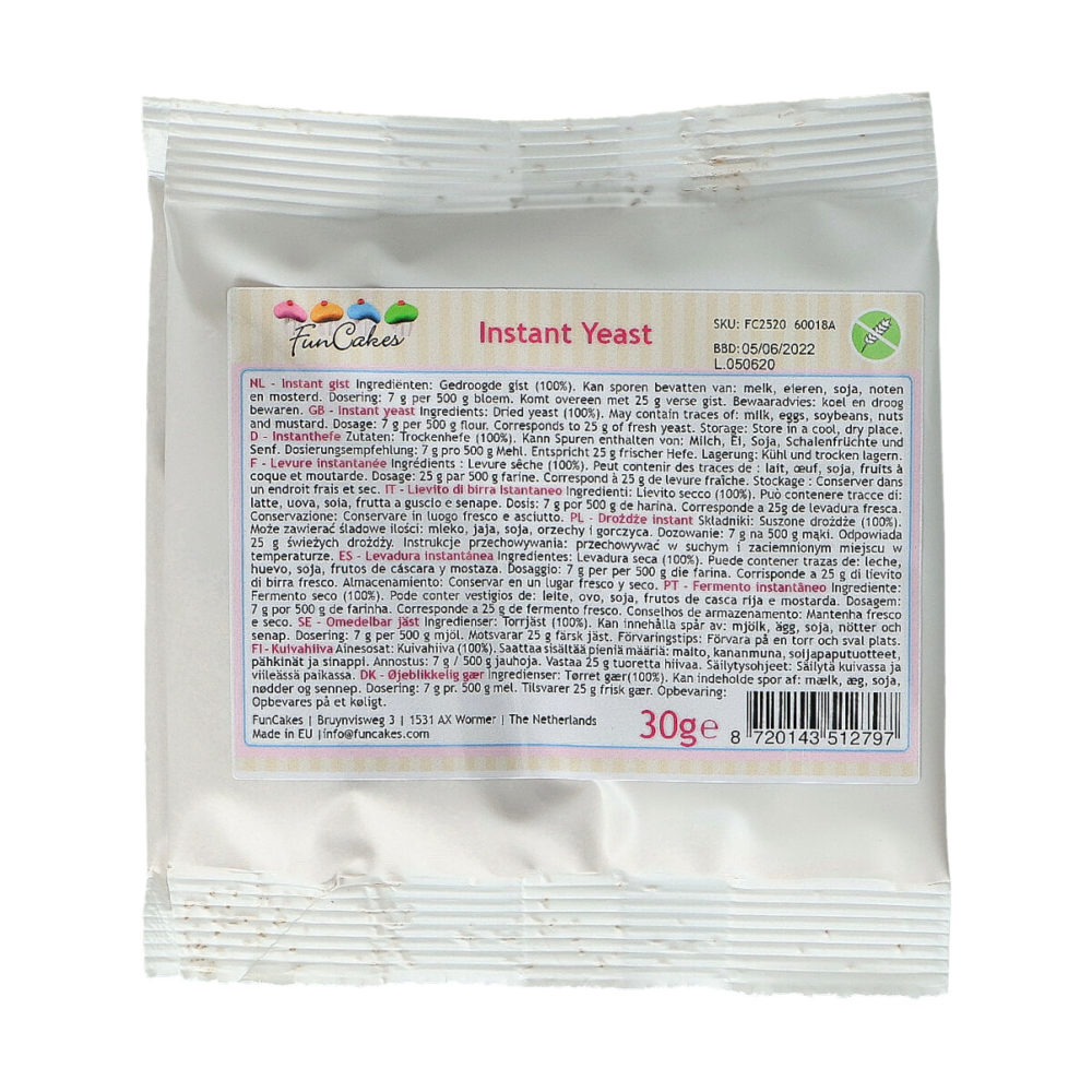 FC2520 FunCakes Instant Yeast 30g