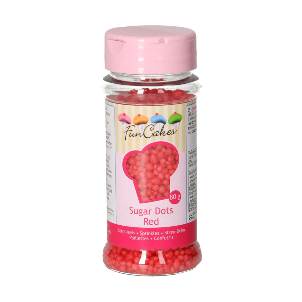 G42212 FunCakes Sugar Dots Red