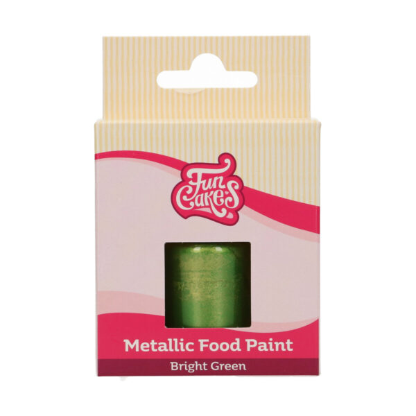 F45175 FunCakes Metallic Food Paint Bright Green