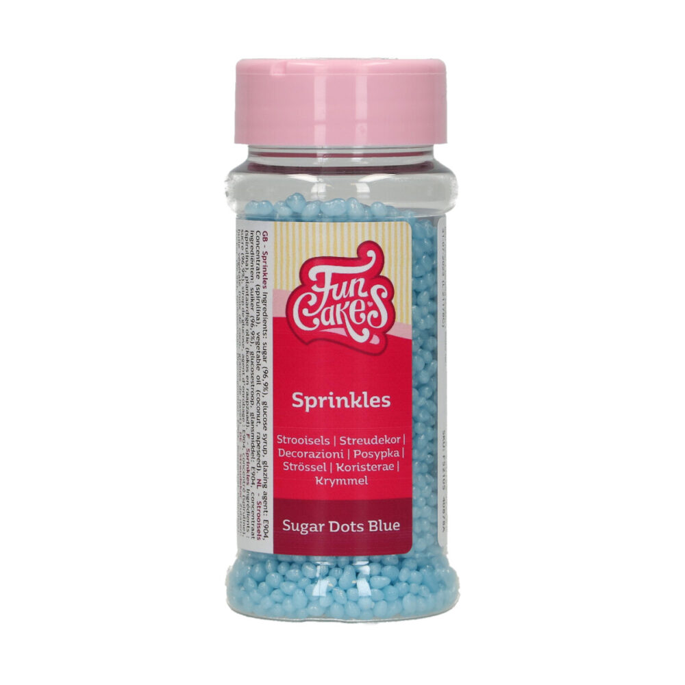 F52105 FunCakes Sprinkles Sugar Dots Blue 80g Sugar Dots Blue