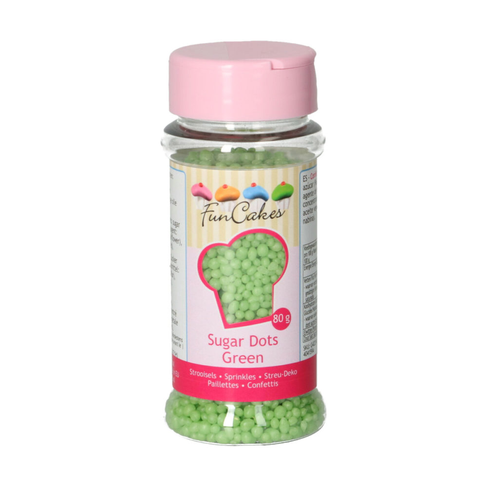 G42214 FunCakes Sugar Dots Green