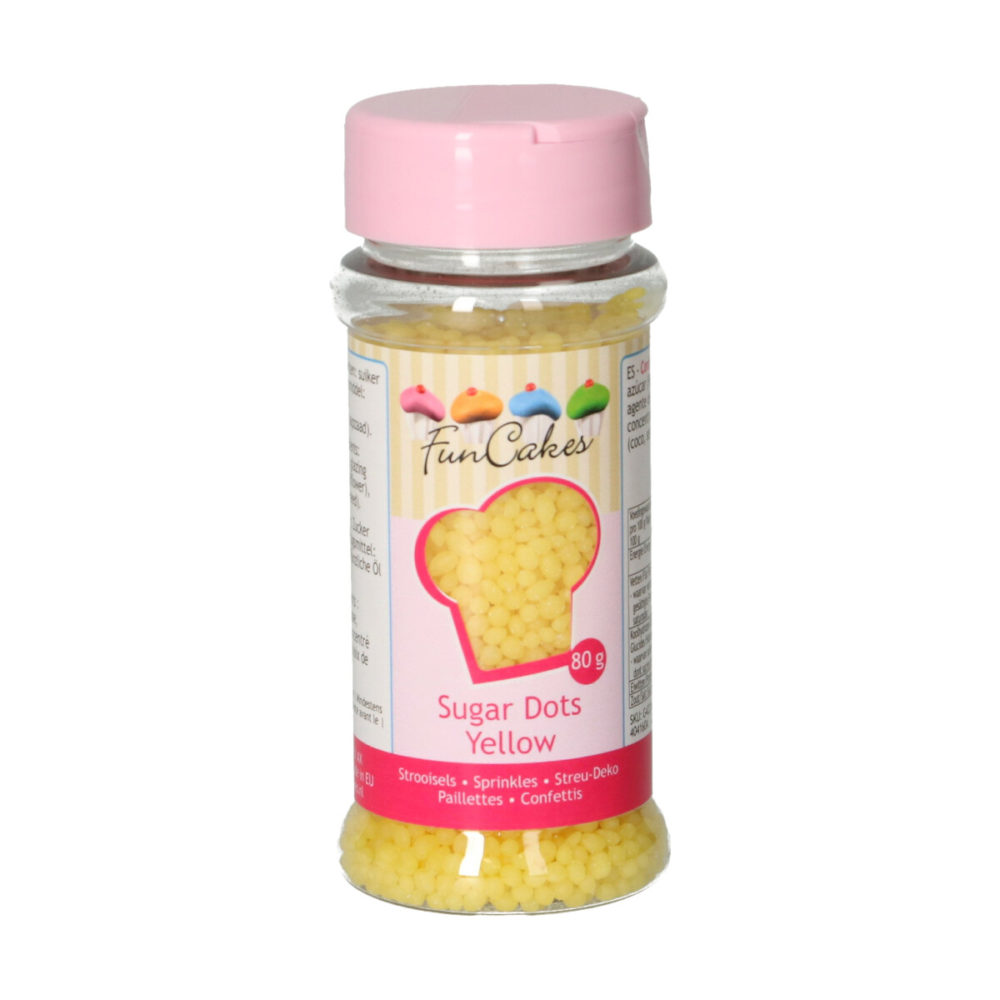 G42216 FunCakes Sugar Dots Yellow