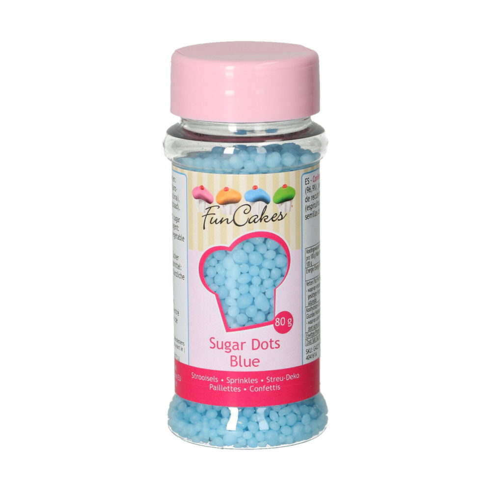 G42218 FunCakes Sugar Dots Blue