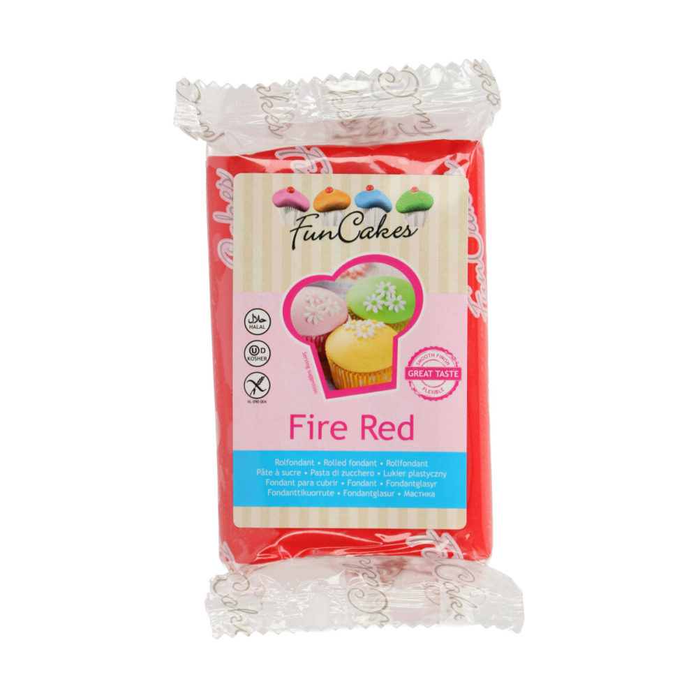FC97350 FunCakes Fondant Fire Red 2020