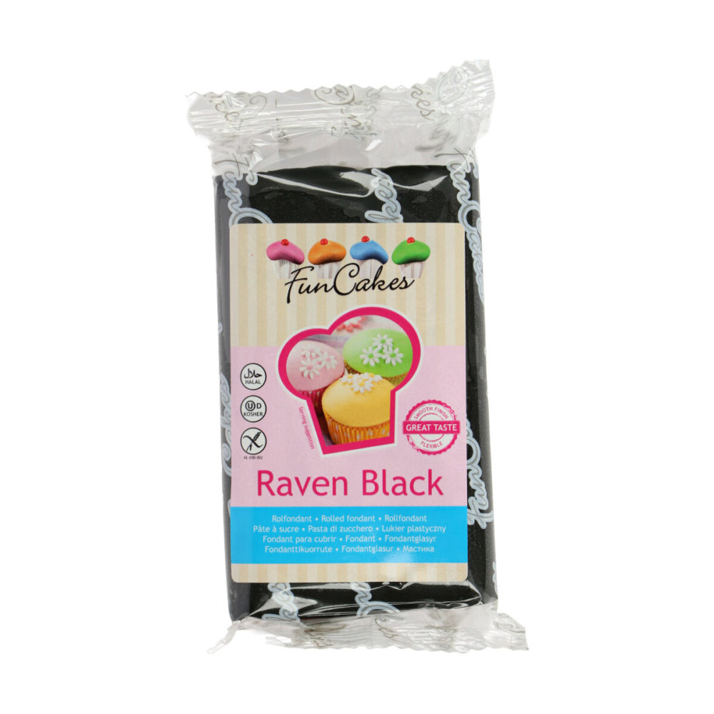 FC97500 FunCakes Fondant Raven Black 2020