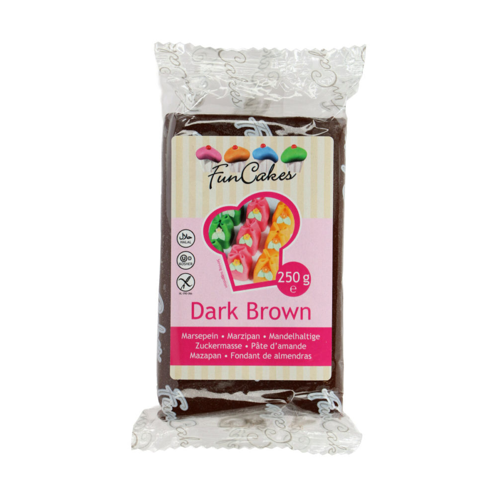 FC99575 FunCakes Marzipan Dark Brown 2020